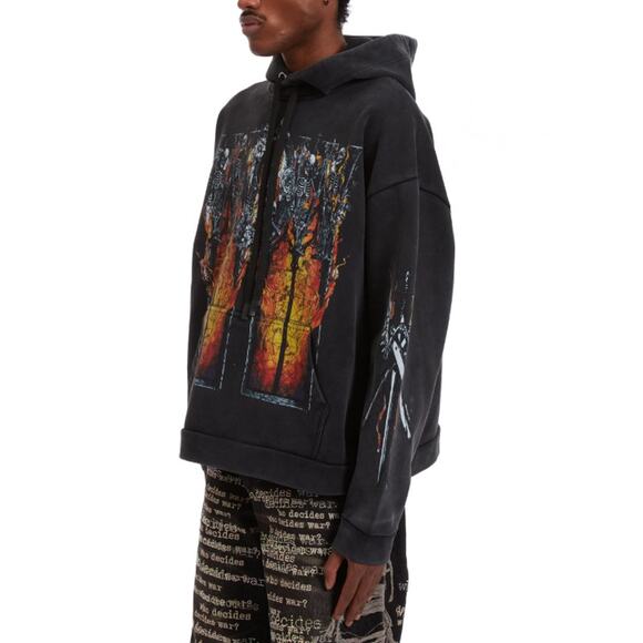 Who Decides War Black Ember Chapel Hooded Pullover Size XL - Picture 12 of 12